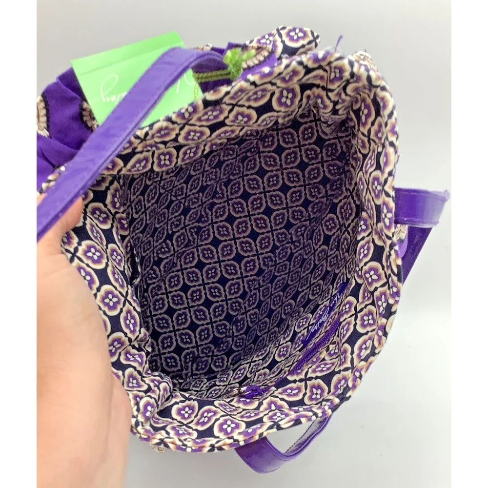 NWT Cha Cha Vera Bradley Purse Bag Simply Violet Ruffled Purple Paisley Retired